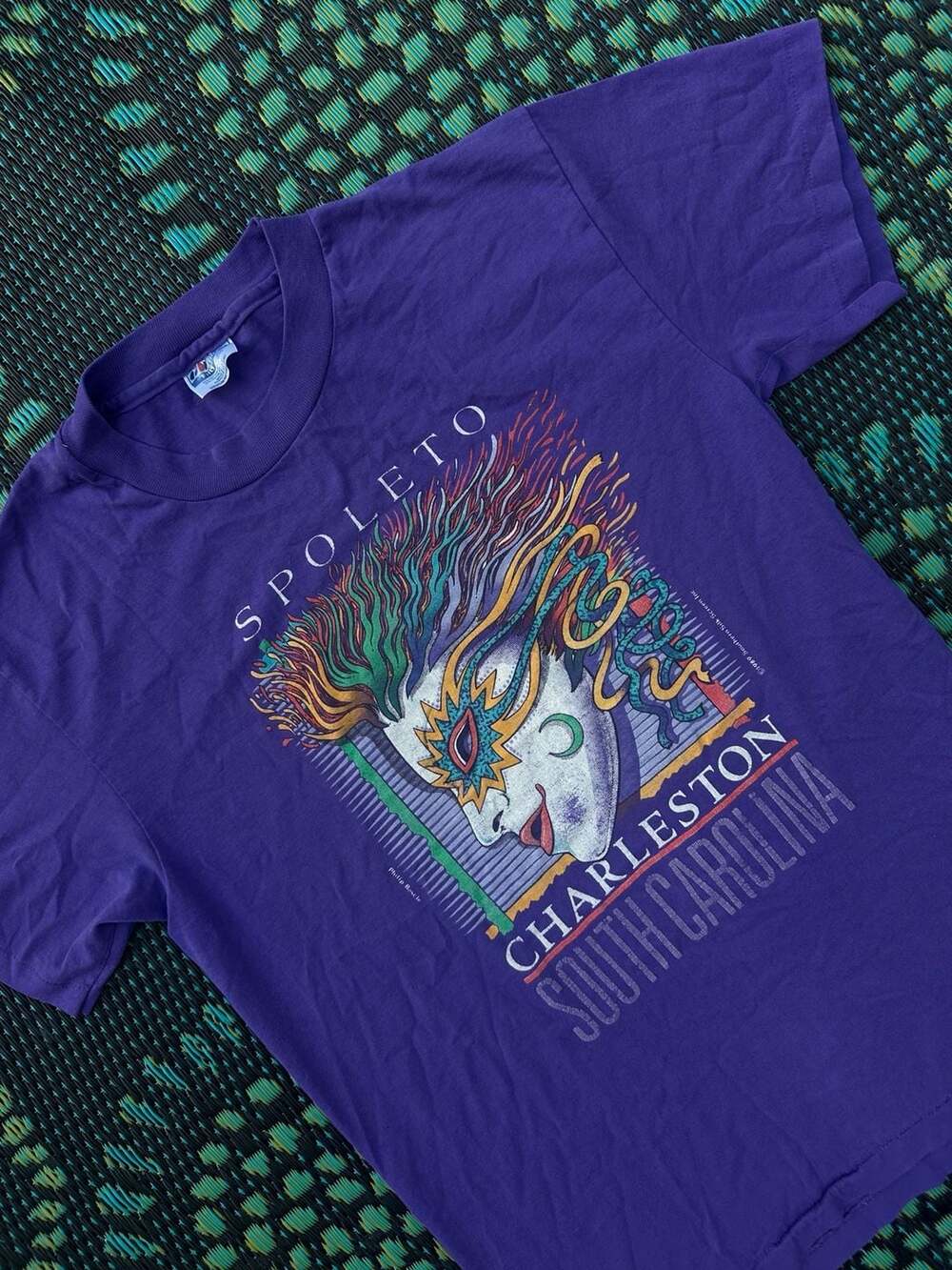 Vintage 90s Spoleto Festival Charleston South Carolina Art Graphic T-shirt